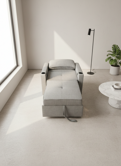 Foto Sillón Cama Costa R | Conectividad USB y Portavasos