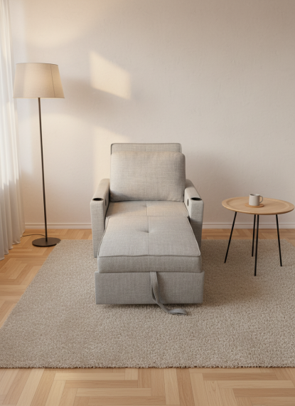 Foto Sillón Cama Costa R | Conectividad USB y Portavasos