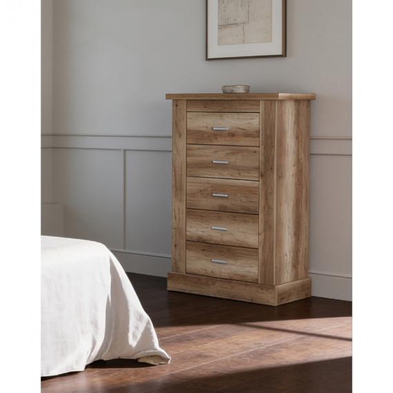 Photo 5-drawer chest, wood-effect finish – Chellen, Canyon