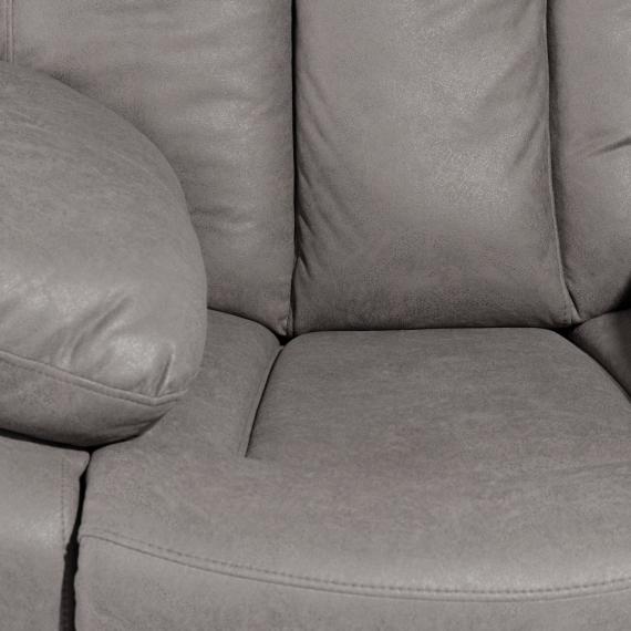 Foto Sofá 2 plazas relax con reposapiés y respaldos reclinables – Madrid, Gris