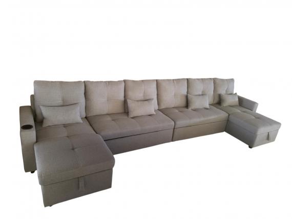 Foto Sofá 2camas + 2 arcones+USB+TYPE-C+portavasos - Costa UXXL 406 CM x 130cm