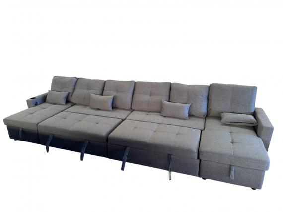 Foto Sofá 2camas + 2 arcones+USB+TYPE-C+portavasos - Costa UXXL 406 CM x 130cm