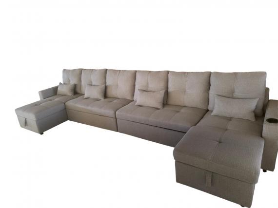 Foto Sofá 2camas + 2 arcones+USB+TYPE-C+portavasos - Costa UXXL 406 CM x 130cm