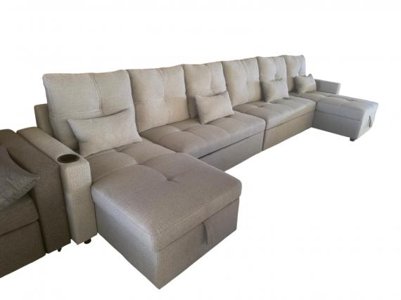 Foto Sofá 2camas + 2 arcones+USB+TYPE-C+portavasos - Costa UXXL 406 CM x 130cm