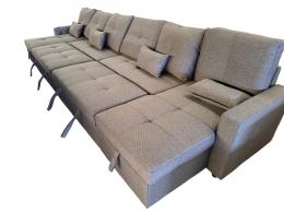 Sofá 2camas + 2 arcones+USB+TYPE-C+portavasos - Costa UXXL 406 CM x 130cm