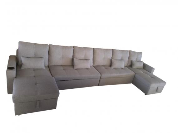 Foto Sofá 2camas + 2 arcones+USB+TYPE-C+portavasos - Costa UXXL 406 CM x 130cm