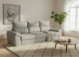 Sofá de 3 Plazas GALA XXL | Confort Deslizante y Estilo Contemporáneo (286 cm)