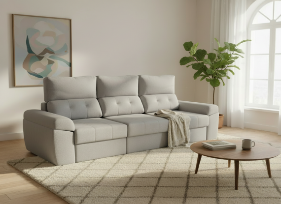 Foto Sofá de 3 Plazas GALA XXL | Confort Deslizante y Estilo Contemporáneo (286 cm)