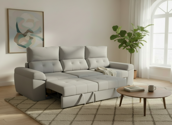 Foto Sofá de 3 Plazas GALA XXL | Confort Deslizante y Estilo Contemporáneo (286 cm)