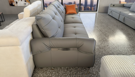 Foto Sofá Recto 3 Plazas B1 – Piel Natural 310 cm