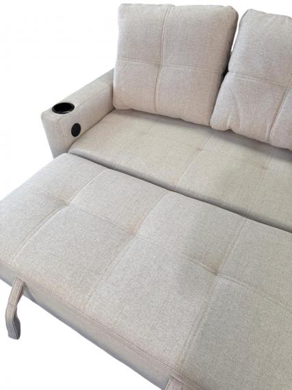 Foto Sofá cama 2 pl. moderno+USB+type-C+portavasos - Costa ll