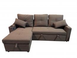 3-seater reversible modern sofa bed with storage compartment+USB+type-C+cup holders-217cm x 130cm - COSTA L