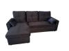 Foto Sofá cama 3 pl. reversible moderno con arcon de almacenamiento+USB+type-C+portavasos- negro - Costa L 217cm x 130cm