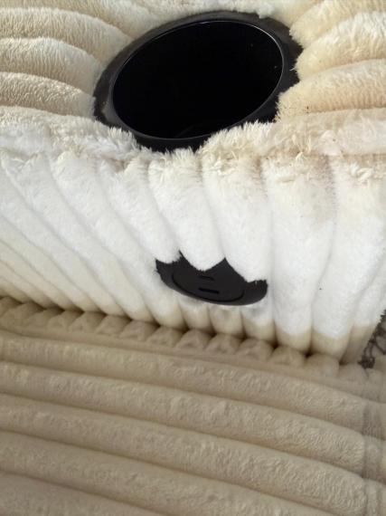 Foto Sofá Cama Chaise Longue COSTA U 280cm - USB y Almacenaje con Patas Altas Beige