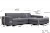 Foto SOFÁ CAMA CHAISE LONGUE MISTRAL GRIS CLARO, 260 CM