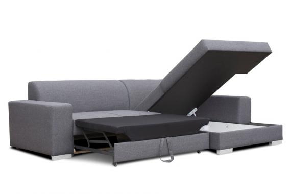 Foto SOFÁ CAMA CHAISE LONGUE MISTRAL GRIS CLARO, 260 CM