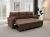 SOFÁ CAMA CHAISE LONGUE REVERSIBLE 3 PLAZAS CON ARCÓN DE TELA MARRÓN – COSTA LUX