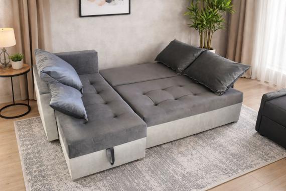 Photo Reversible Chaise Longue Sofa Bed  KOS  – Nordic Style & Smart Functionality