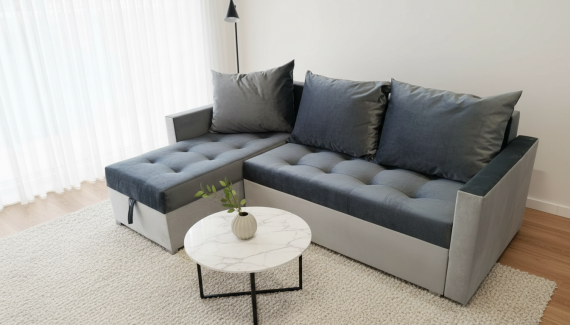 Foto Sofá Cama Chaise Longue Reversible  KOS  – Estilo Nórdico y Funcionalidad Inteligente