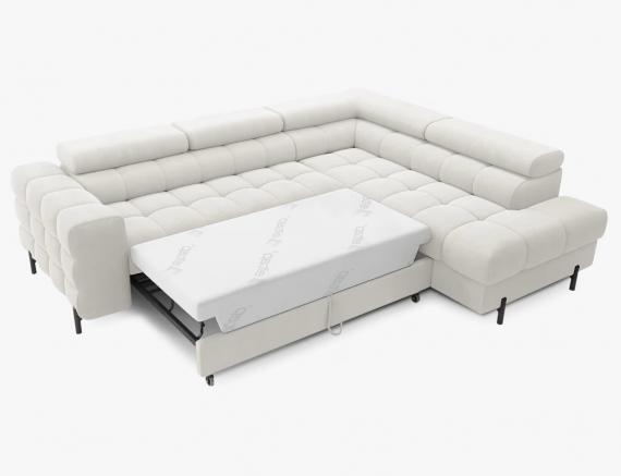 Foto SOFÁ CAMA CON ARCÓN I PATAS ALTAS 276 CM X 200 CM FERUCHE BLANCO OFERTA