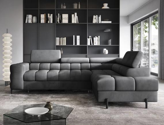 Foto SOFÁ CAMA CON ARCÓN I PATAS ALTAS 276 CM X 200 CM FERUCHE GRIS