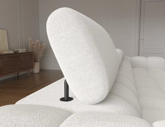 Foto SOFÁ CAMA CON ARCÓN I PATAS ALTAS 285 CM X 181 CM FELRO BLANCO OFERTA