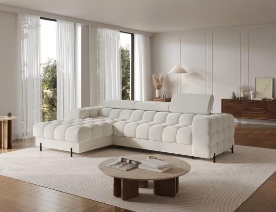 Foto SOFÁ CAMA CON ARCÓN I PATAS ALTAS 285 CM X 181 CM FELRO BLANCO OFERTA