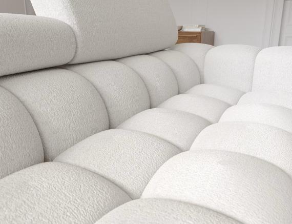 Foto SOFÁ CAMA CON ARCÓN I PATAS ALTAS 285 CM X 181 CM FELRO BLANCO OFERTA