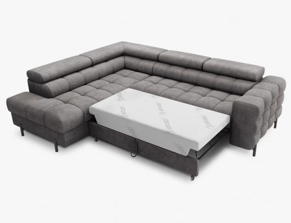 Foto SOFÁ CAMA CON ARCÓN I PATAS ALTAS 276 CM X 200 CM FERUCHE GRIS OFERTA