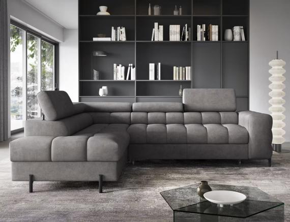 Foto SOFÁ CAMA CON ARCÓN I PATAS ALTAS 276 CM X 200 CM FERUCHE GRIS OFERTA