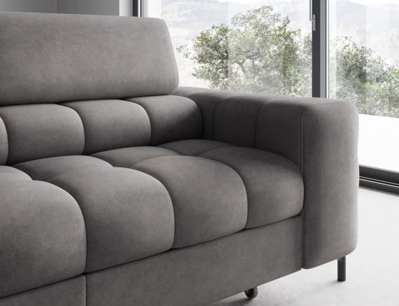 Foto SOFÁ CAMA CON ARCÓN I PATAS ALTAS 276 CM X 200 CM FERUCHE GRIS OFERTA