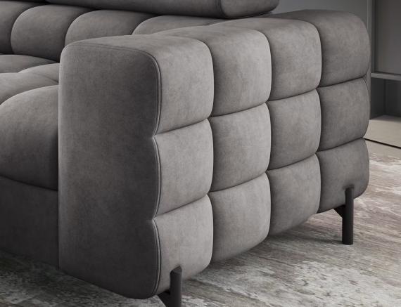 Foto SOFÁ CAMA CON ARCÓN I PATAS ALTAS 276 CM X 200 CM FERUCHE GRIS OFERTA