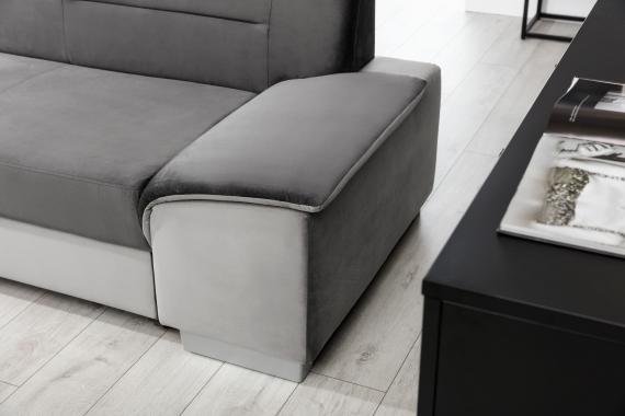 Foto Sofá cama con arcón - Verso, Beige/Crema, Tela/Polipiel, 266x212