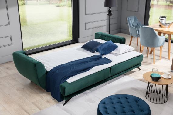 Foto Sofá cama convertible - MEGIS, Azul, 242 cm