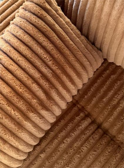 Foto Sofá Cama en U de Tela de Pana Premium 400x135 cm con 2 Arcones y Patas Altas Portavasos Integrados USB + Tipo-C - Costa U LUX