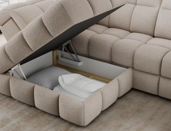Foto SOFÁ CAMA ESQUINERO EN FORMA DE L BRONON BEIGE