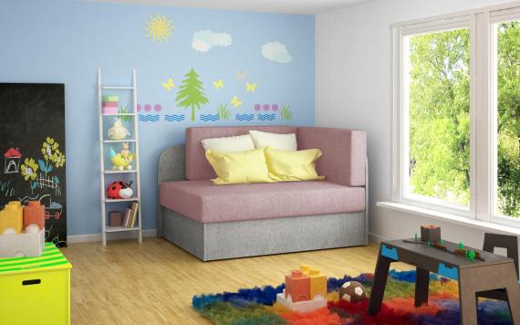 Foto Sofá-cama infantil - Rosa, Omega 91/Omega 02