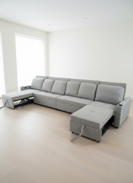 Sofá Cama I Lineal I 400cm I 6 Plazas I Puertos USB y Type-C Integrados COSTA R XXL