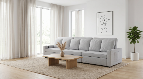 Фото Диван-кровать 6-местный USB TYPE-C подстаканники 363 см - COSTA R