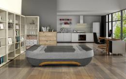 Sofá Cama Plegable Compacto – EWA, Gris claro +