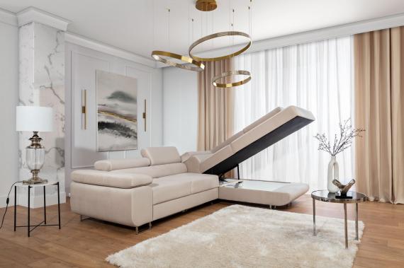 Foto Sofá cama rinconera con arcón - Anton Relax 20/Tela y Soft 18 Polipiel