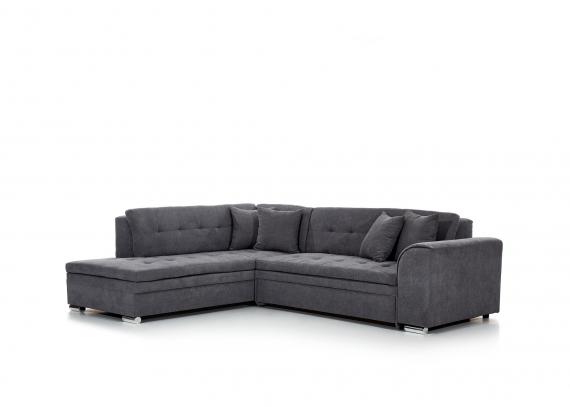 Foto Sofá cama rinconera - Pieretta, Gris oscuro, 260x207