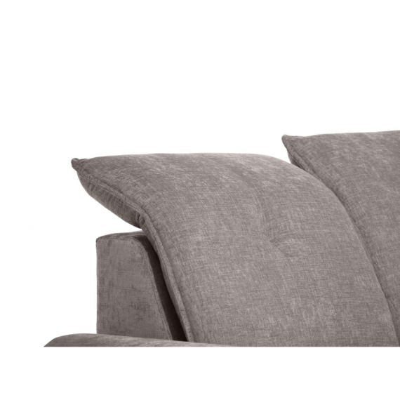 Foto Sofá Cama Rinconera Tejido Szenil Color Gris Claro con Arcón Boss XL