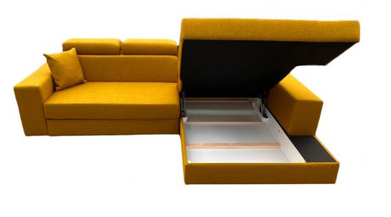 Foto Sofá chaise longue cama con reposacabezas reclinables — MÉXICO DE LUX, Amarillo