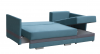 Foto Sofá chaise longue con cama muy cómodos y con estilo - KOLIBER, Azul / Gris, 220 cm x 146 cm