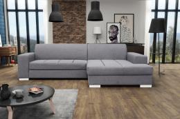 Sofá chaise longue con cama y arcón — MISTRAL, Gris