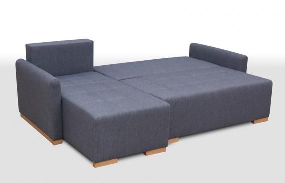 Foto Sofá chaise longue con cama y arcón - X1, Gris claro, 228 cm x 151 cm