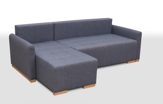 Foto Sofá chaise longue con cama y arcón - X1, Gris claro, 228 cm x 151 cm