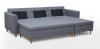 Foto Sofá chaise longue con puf - AREO, Gris