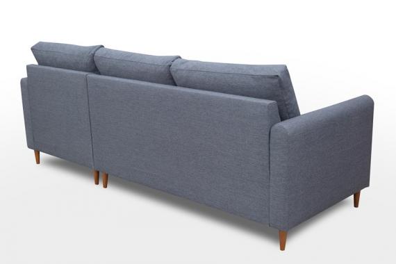 Foto Sofá chaise longue con puf - AREO, Marrón